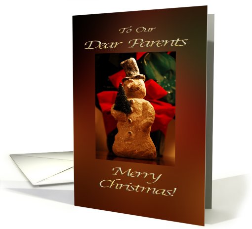 Merry Christmas Snowman - Our Parents card (520017)
