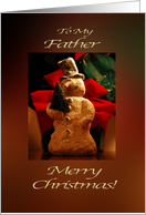 Merry Christmas Snowman - My Father card