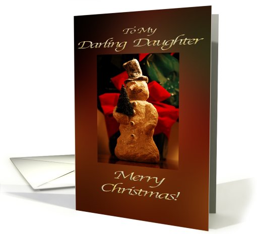Merry Christmas Snowman - My Daughter card (520022)