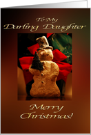 Merry Christmas Snowman - My Daughter card