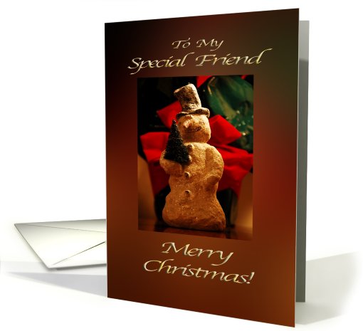 Merry Christmas Snowman - Special Friend card (520027)