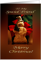 Merry Christmas Snowman - Special Friend card