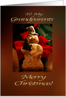 Merry Christmas Snowman - Grandparents card