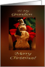 Merry Christmas Snowman - Grandson card
