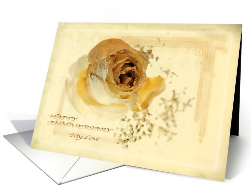 Antique Rose - Spouse Anniversary card (586075)