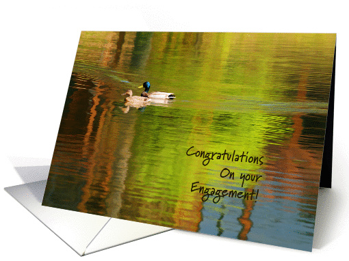 Engagement Congratulations - Mallard Pair card (628456)