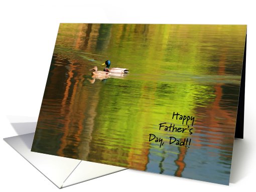 Happy Father's Day Dad - Mallard Pair card (629574)