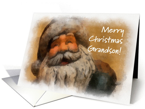 Merry Christmas Grandson Santa Claus card (883471)