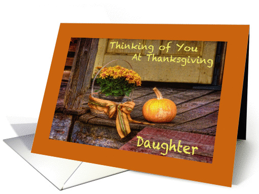 Thinking of Daughter at Thanksgiving, Basket of Mums,... (957985)