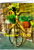 Thank You, Bicycle in Springtime, Blank Note Card