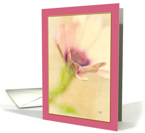 Lavender Bordered Floral Blank card (966551)