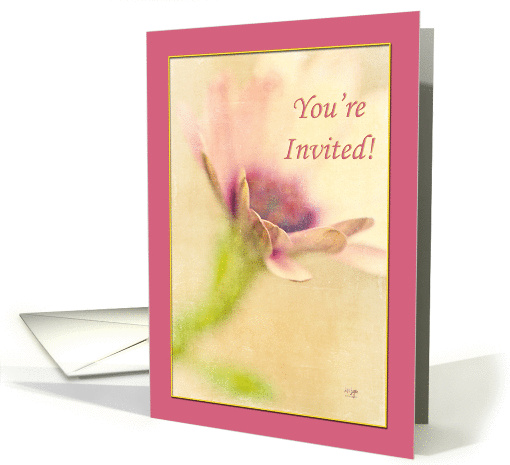 Lavender Bordered Floral Invitation card (966555)