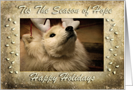 ’Tis The Season of Hope Happy Holidays Samoyed Dog Blank Inside card