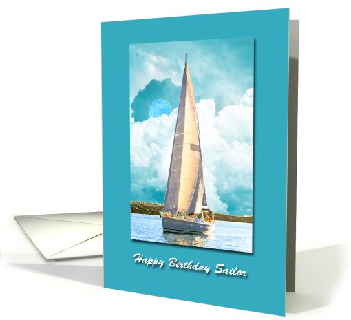 Happy Birthday SailorBoat Best Wishes card (658081)