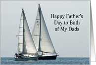 Two boats for two Dads card