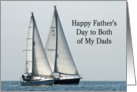 Two boats for two Dads card