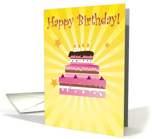 Cake on your birthday card (600912)