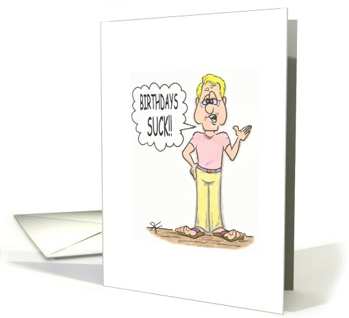 Gay Greetings Birthdays Suck card (481402)