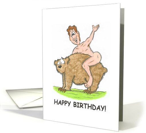 Gay Greetings Into Bear Back Birthday card (481793)