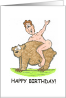 Gay Greetings Into Bear Back Birthday card