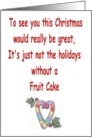 Happy Holigay Fruit Cake card