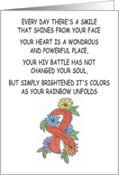 hiv, aids, awareness support card