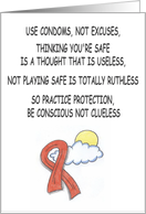 hiv, aids, awareness support card