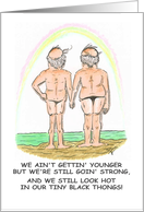 gay anniversary thongs card