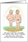 gay anniversary thongs card