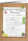 Grumpy Old Fart To Do List Retirement Congratulations card