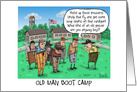Old Man Boot Camp 65th Birthday card