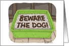 Beware of Dog Litter Box Turd Joke card