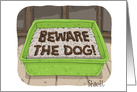 Birthday Beware of Dog Litter Box Holy Crap card