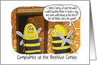 Beehive Condo Happy Birthday Humor. card