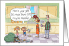 Mother’s Day to Mom with Two Kids Giving Mother a Garbage Gift card