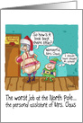 Good luck at school! - THE WORST JOB AT THE NORTH POLE card