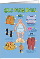 An Old Man Paper Doll, Old Man Fashion card