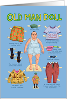 An Old Man Paper Doll, Old Man Fashion. card