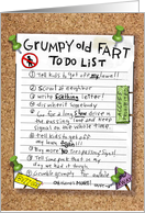 Grumpy Old Fart To Do List Retirement Congratulations card