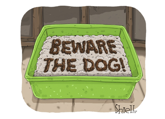 Beware of Dog Litter...