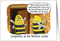 Beehive Condo Happy Birthday Humor. card