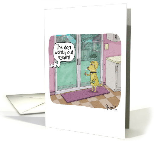 Smoking Dog Funny Birthday card (1693458)