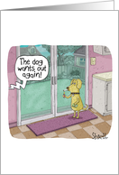 Smoking Dog Funny Birthday for Him card