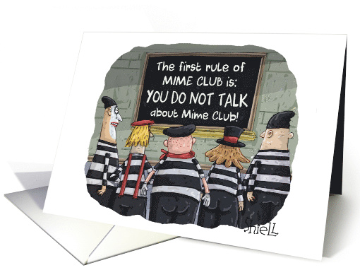 Mime Club Happy Birthday! card (1754460)