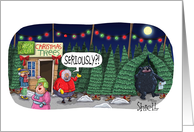Merry Christmas for a Lover of Bears Pooping in the Woods card