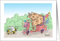 Happy Birthday - Puss n’ scoot card