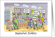 Funny I Love You With Vegetarian Zombies Grains card