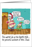 Good luck at school! - THE WORST JOB AT THE NORTH POLE card