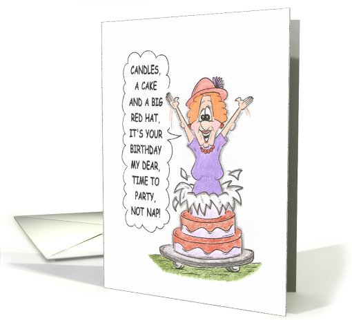 red hat cake card (482594)