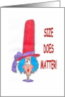 Thinking of you, red hat size does matter card